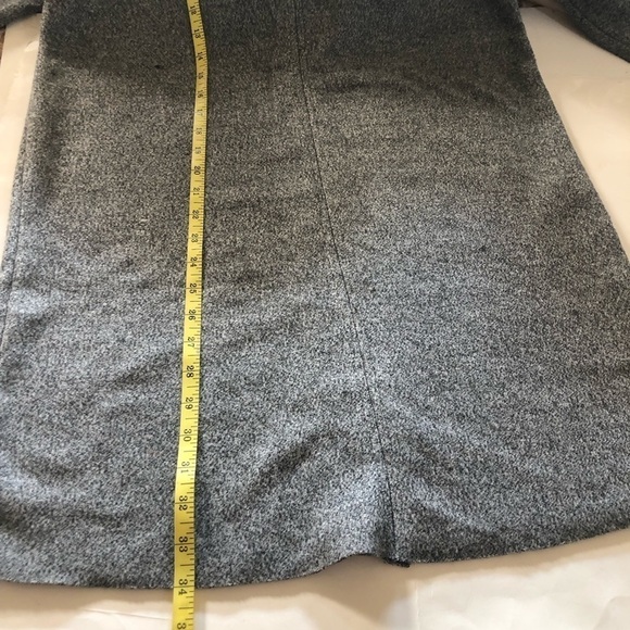 Zara Woman Minimalist Raw Hem Gray Marl 3/4 Sleeves Mini Dress Size M - Picture 11 of 12